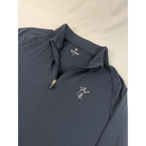 G/Fore Luxe Staple Midlayer Blue Quarter Zip Pullover  Marlin Country Club XL